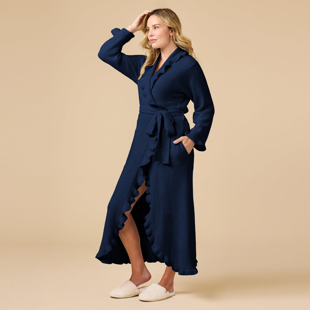 Ruffle Chenille Robe