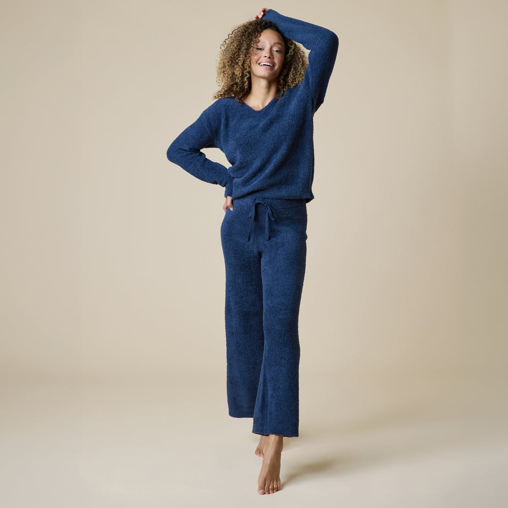 Solid Marshmallow V-Neck Lounge Set
