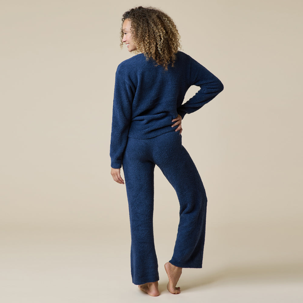 Solid Marshmallow V-Neck Lounge Set