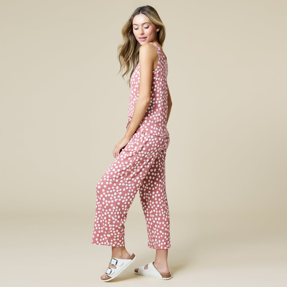 Ella Scoop Tank Capri PJ Set