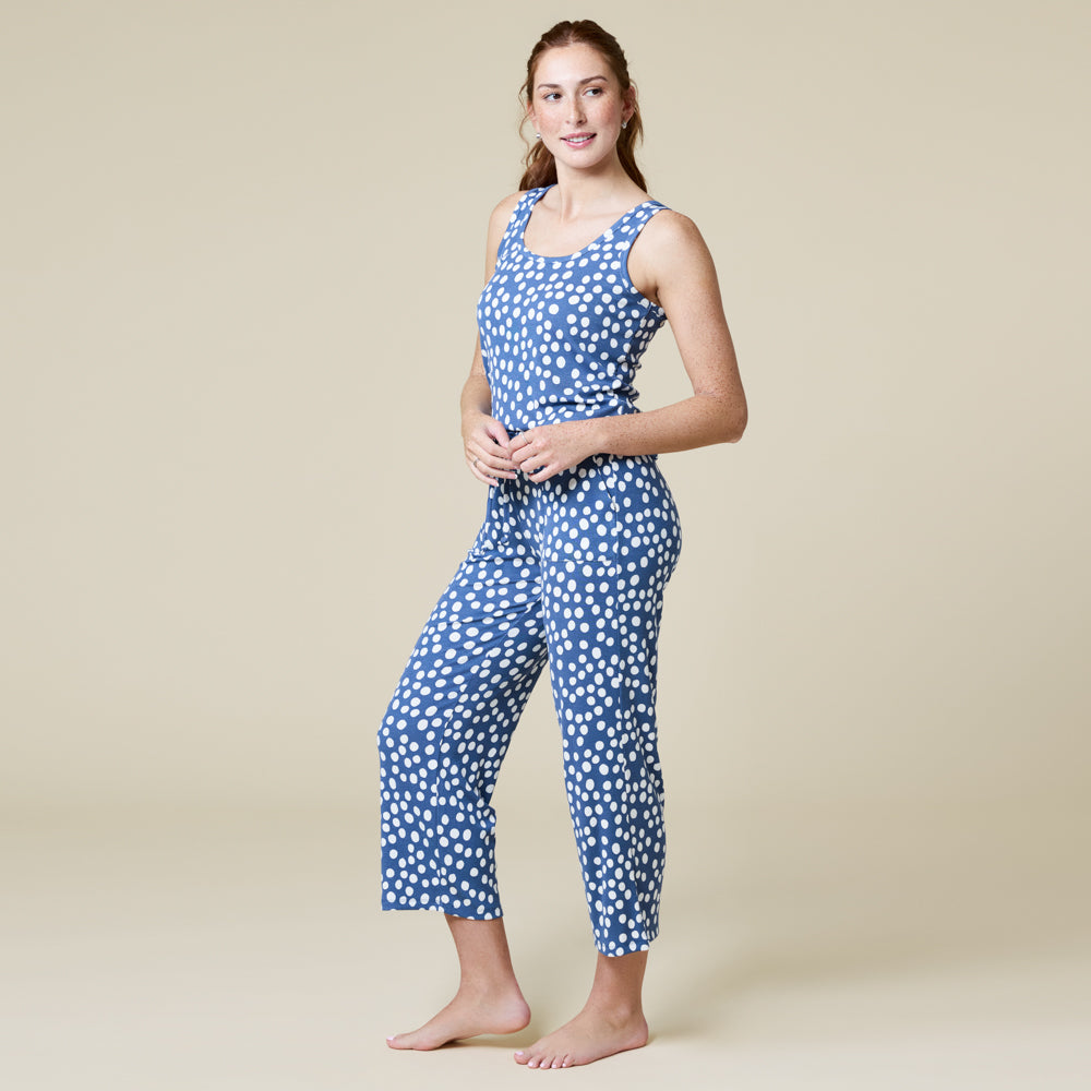 Ella Scoop Tank Capri PJ Set