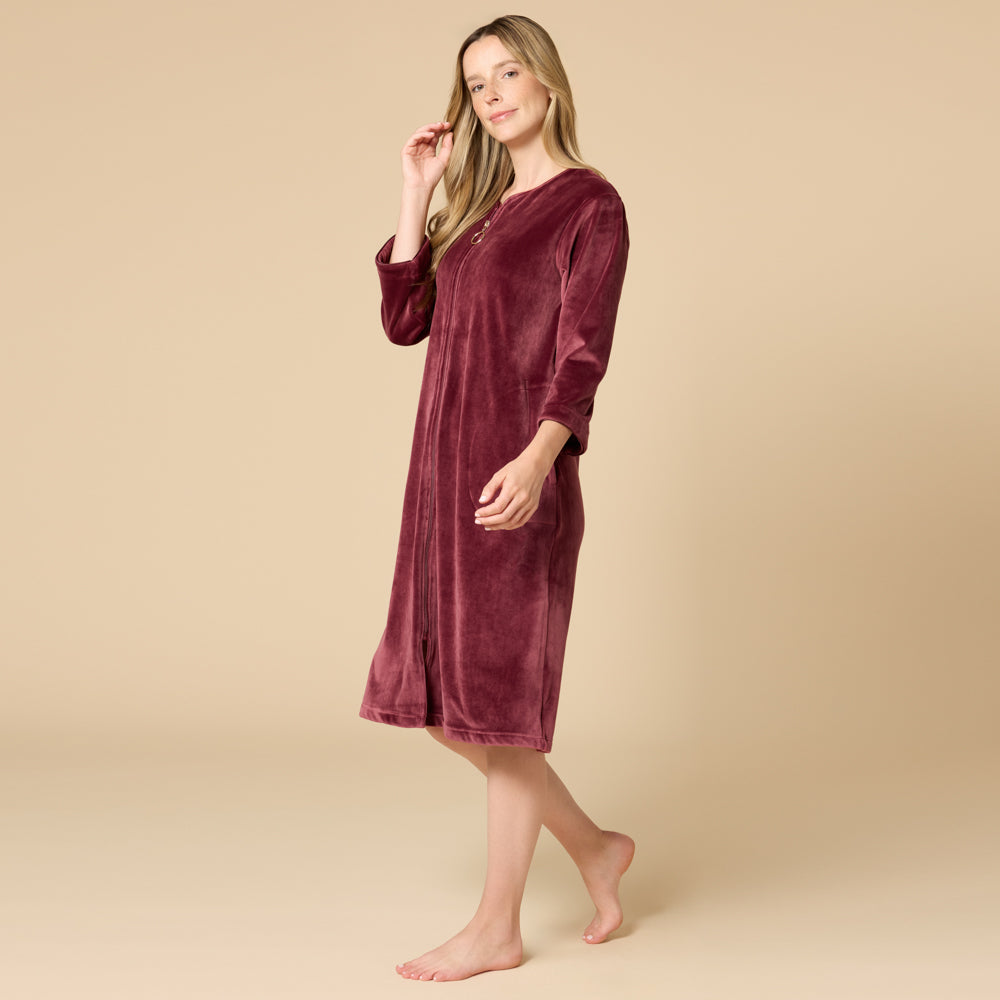 Serenity 42" 3/4 Sleeve Zip Robe