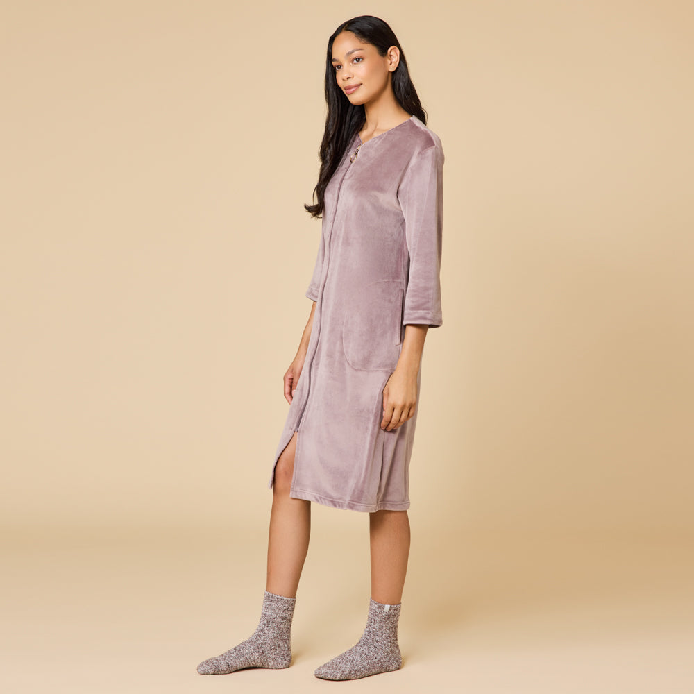Serenity 42" 3/4 Sleeve Zip Robe
