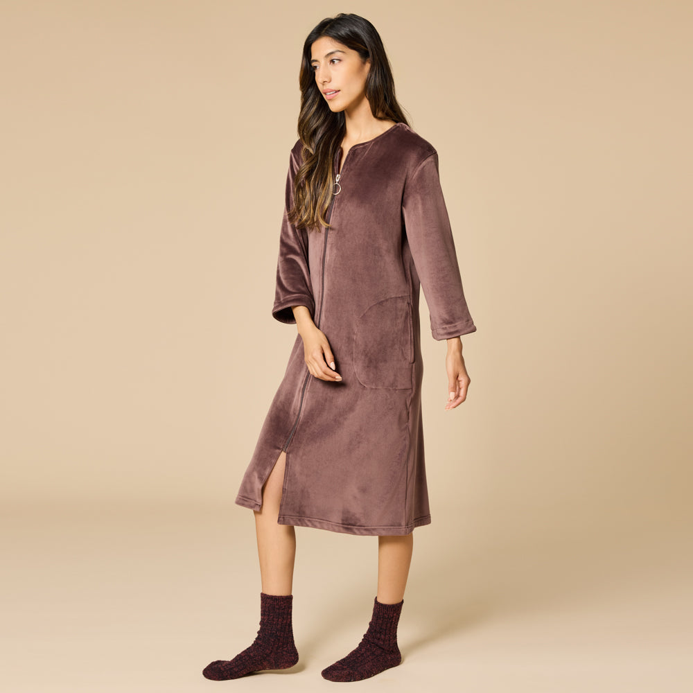 Serenity 42" 3/4 Sleeve Zip Robe
