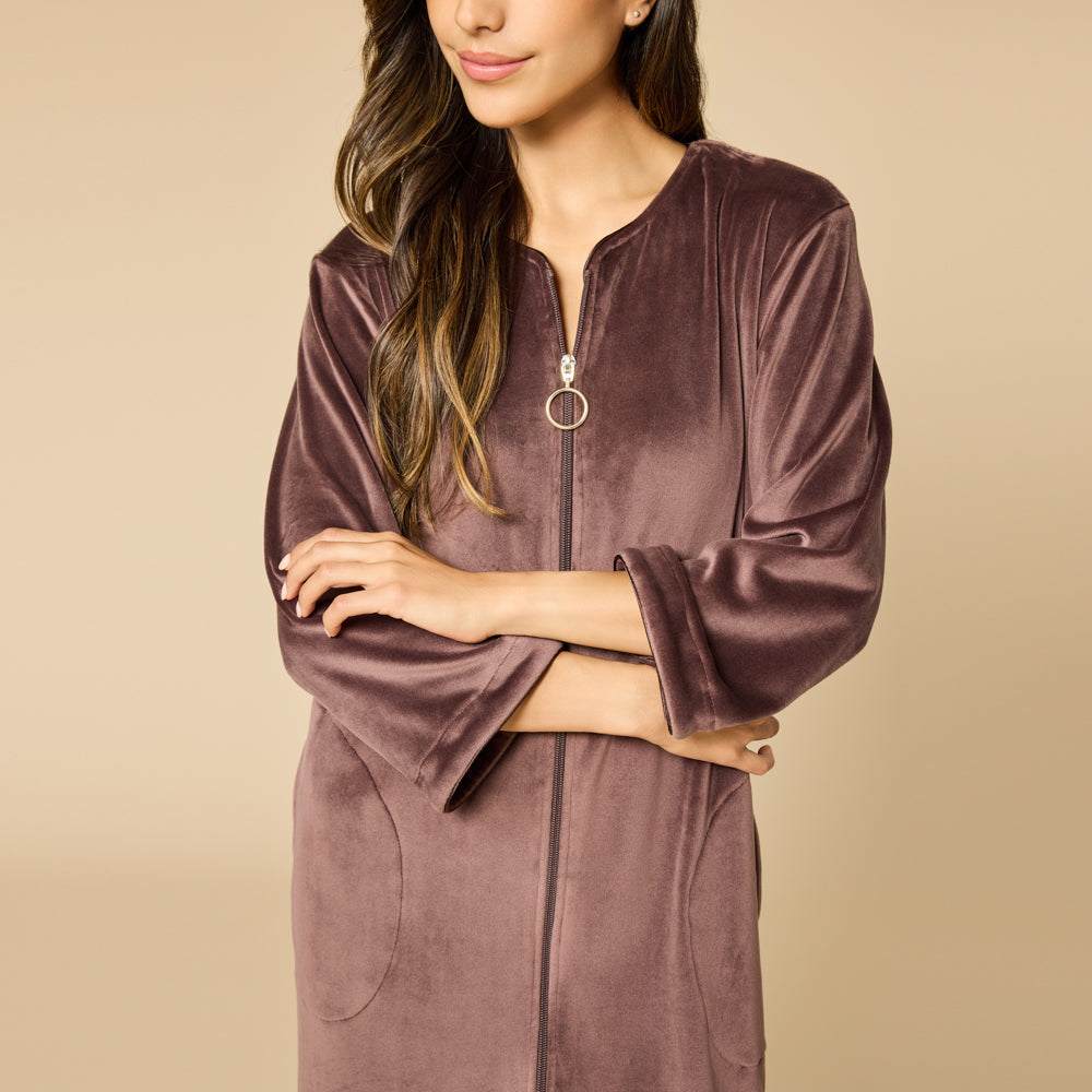 Serenity 42" 3/4 Sleeve Zip Robe