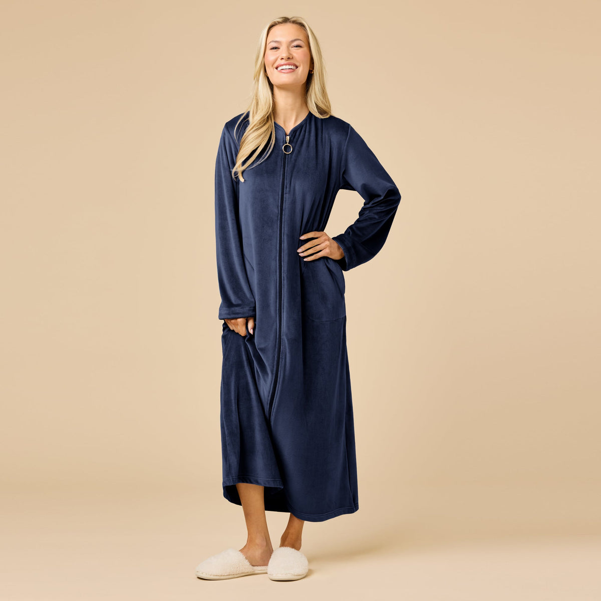 Serenity Shear Mink Zip Robe