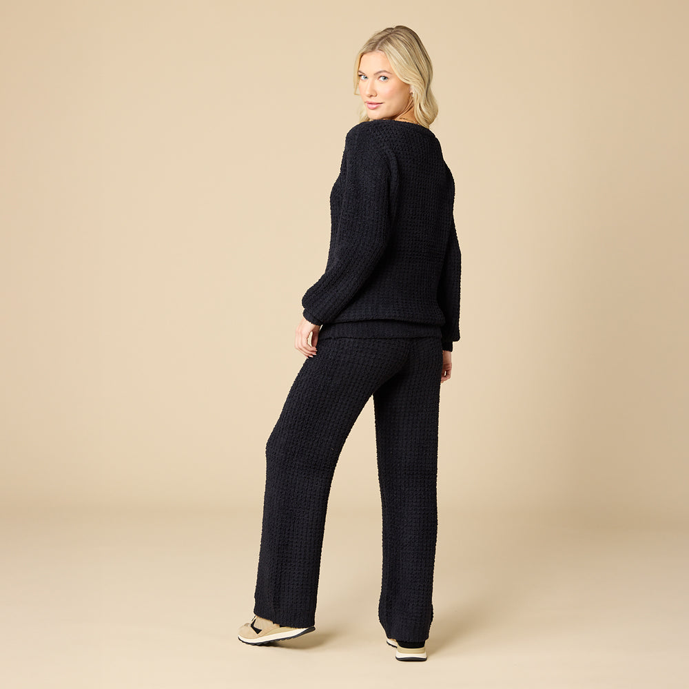 Waffle Knit Marshmallow Boatneck Lounge Set