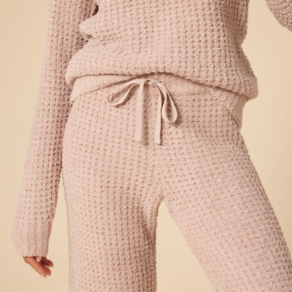 Waffle Knit Marshmallow Boatneck Lounge Set