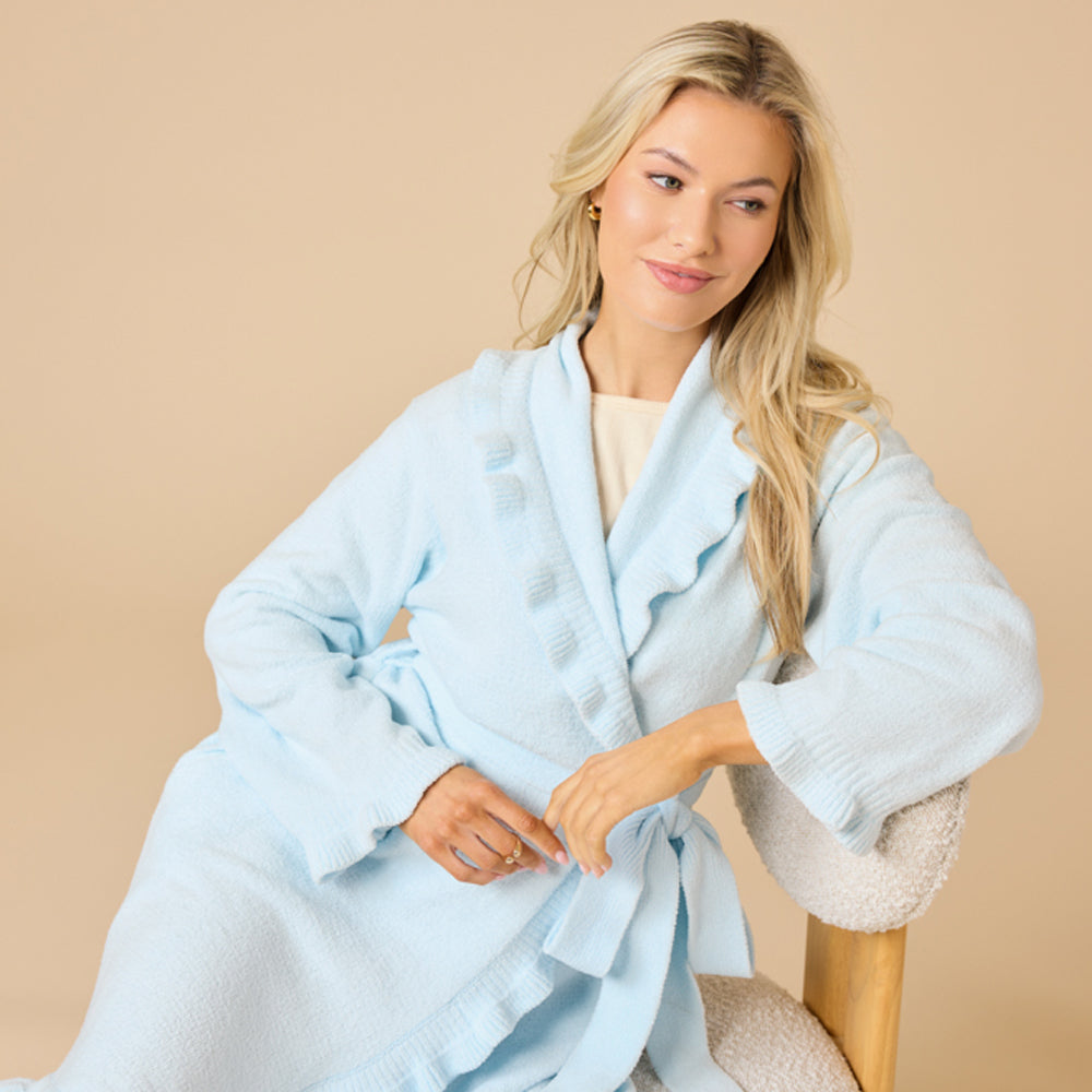 36" Ruffle Chenille Robe