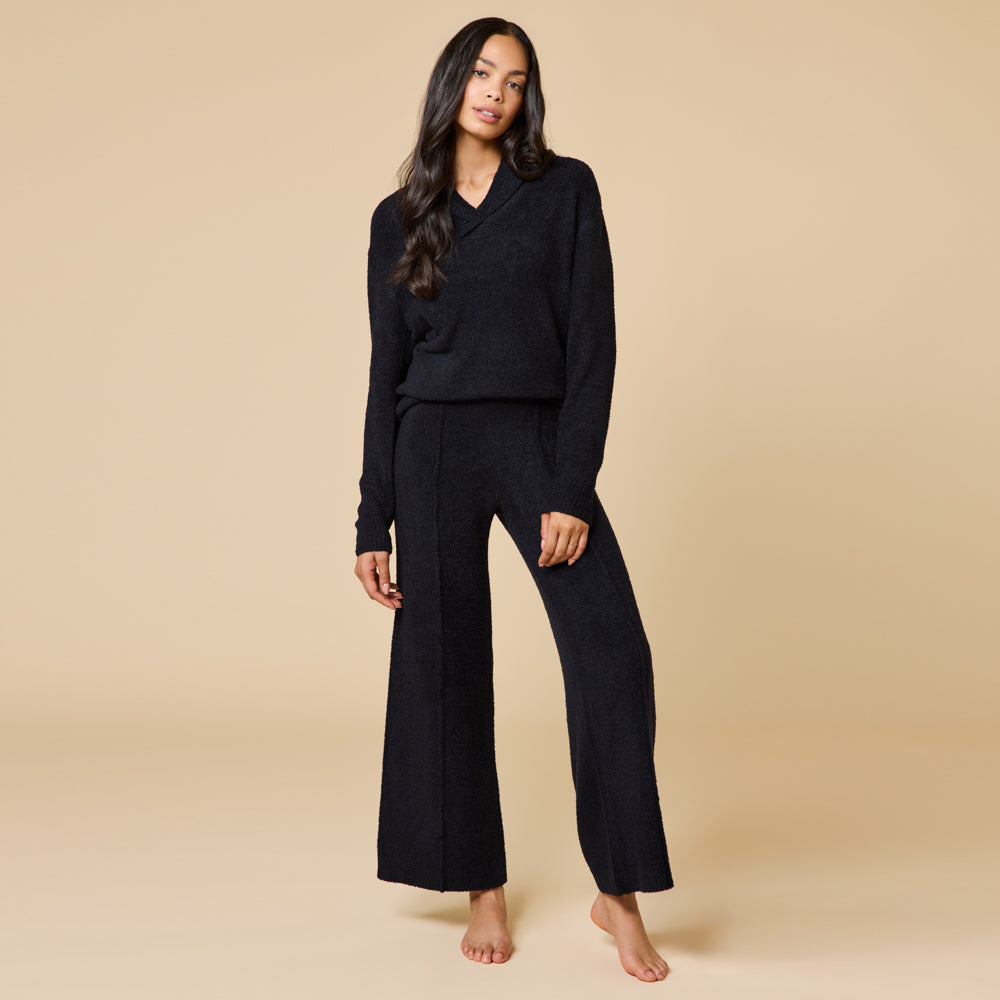 Ultra-Marshmallow Shawl Collar with Pintuck Pant