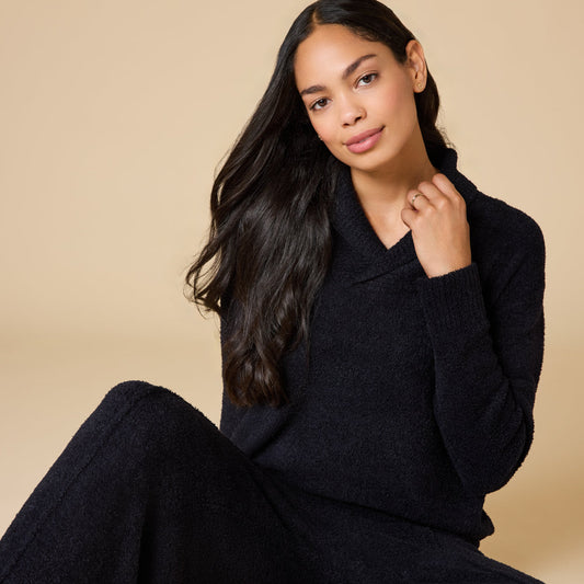 Ultra-Marshmallow Shawl Collar with Pintuck Pant