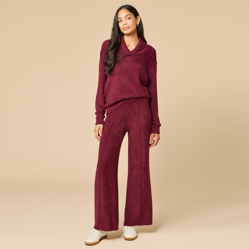 Ultra-Marshmallow Shawl Collar with Pintuck Pant