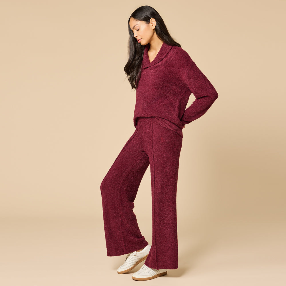 Ultra-Marshmallow Shawl Collar with Pintuck Pant