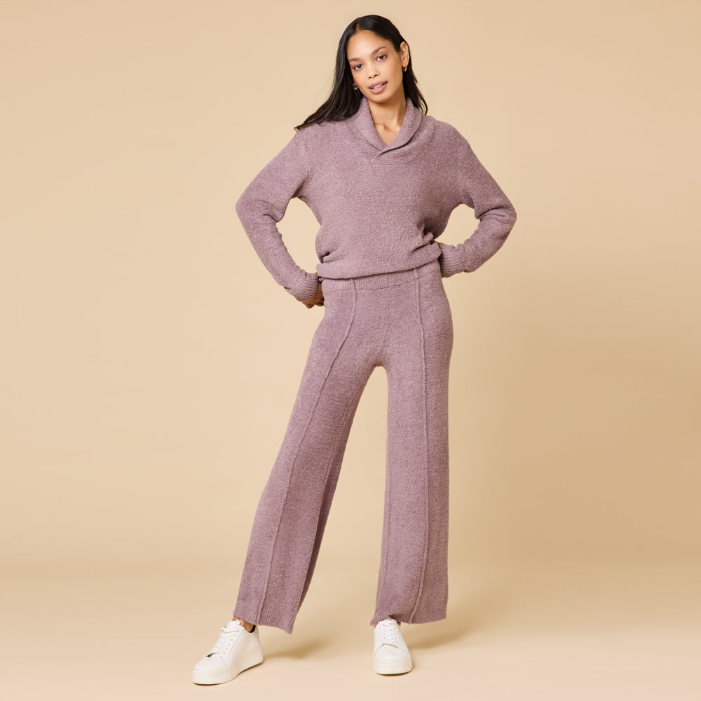 Ultra-Marshmallow Shawl Collar with Pintuck Pant
