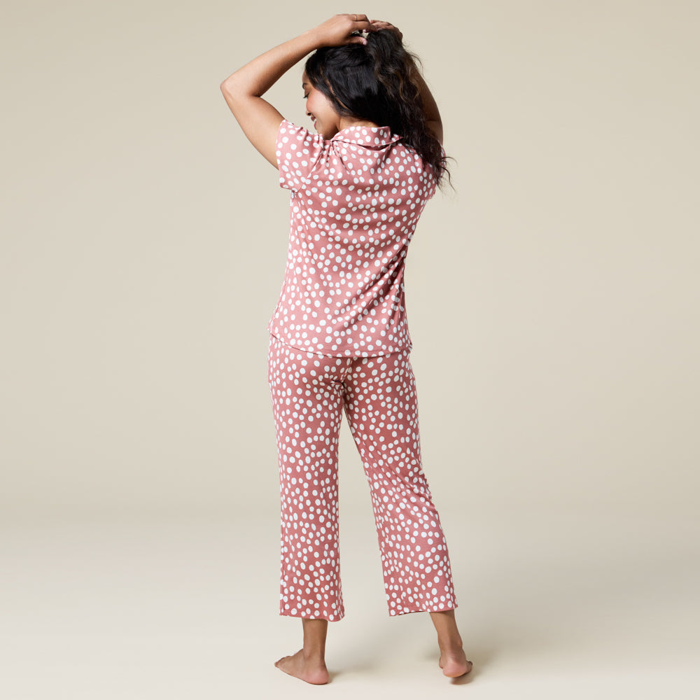Aria Slim Notch Collar Capri PJ Set
