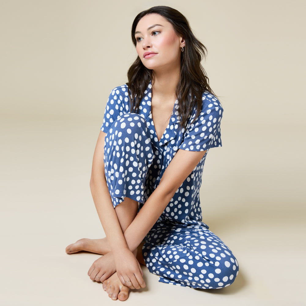 Aria Slim Notch Collar Capri PJ Set