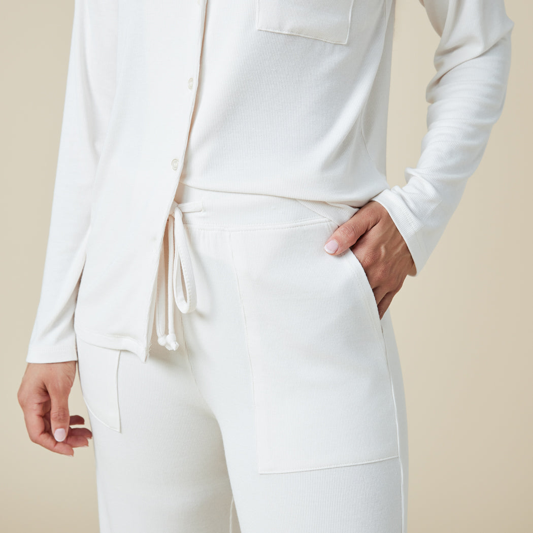 Aria - Slim Notch Collar PJ Set