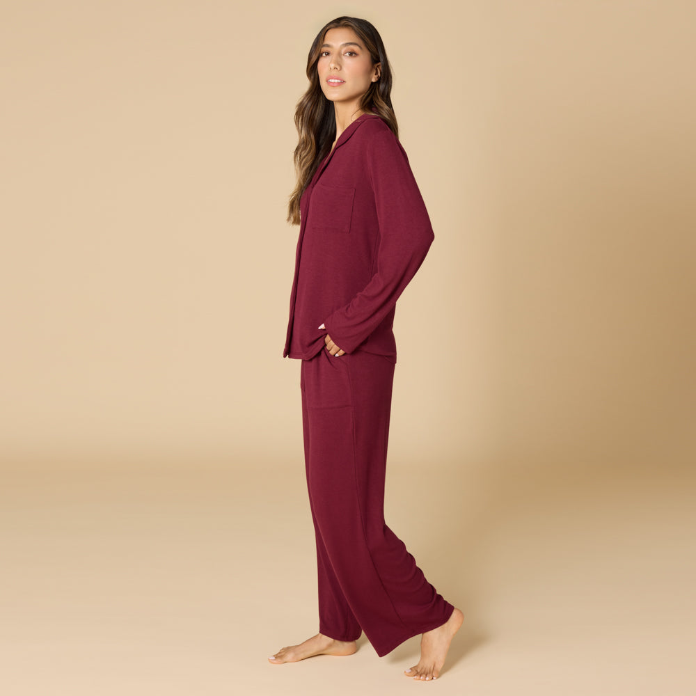 Aria - Slim Notch Collar PJ Set