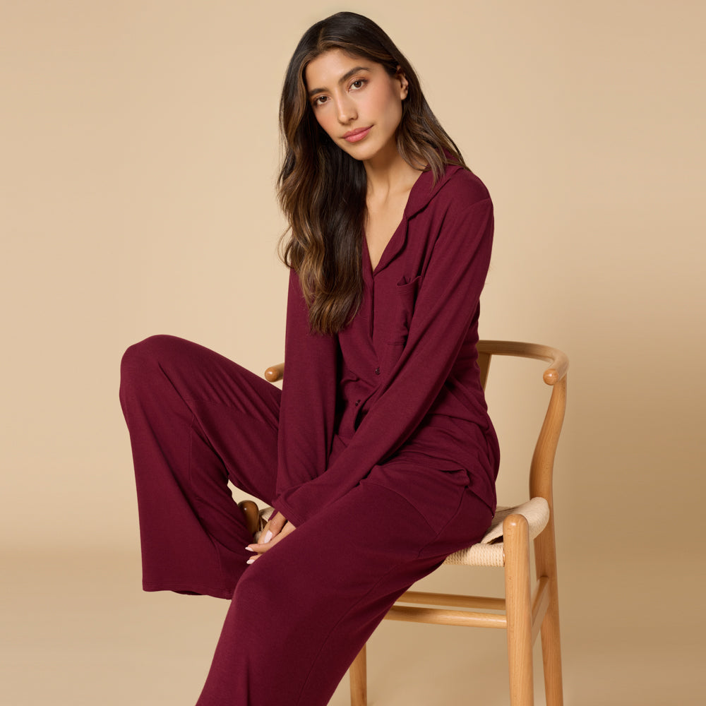 Aria - Slim Notch Collar PJ Set