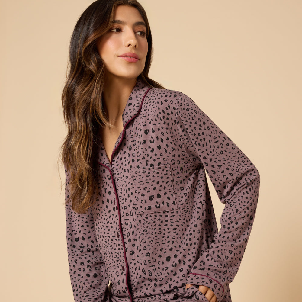 Aria - Slim Notch Collar PJ Set
