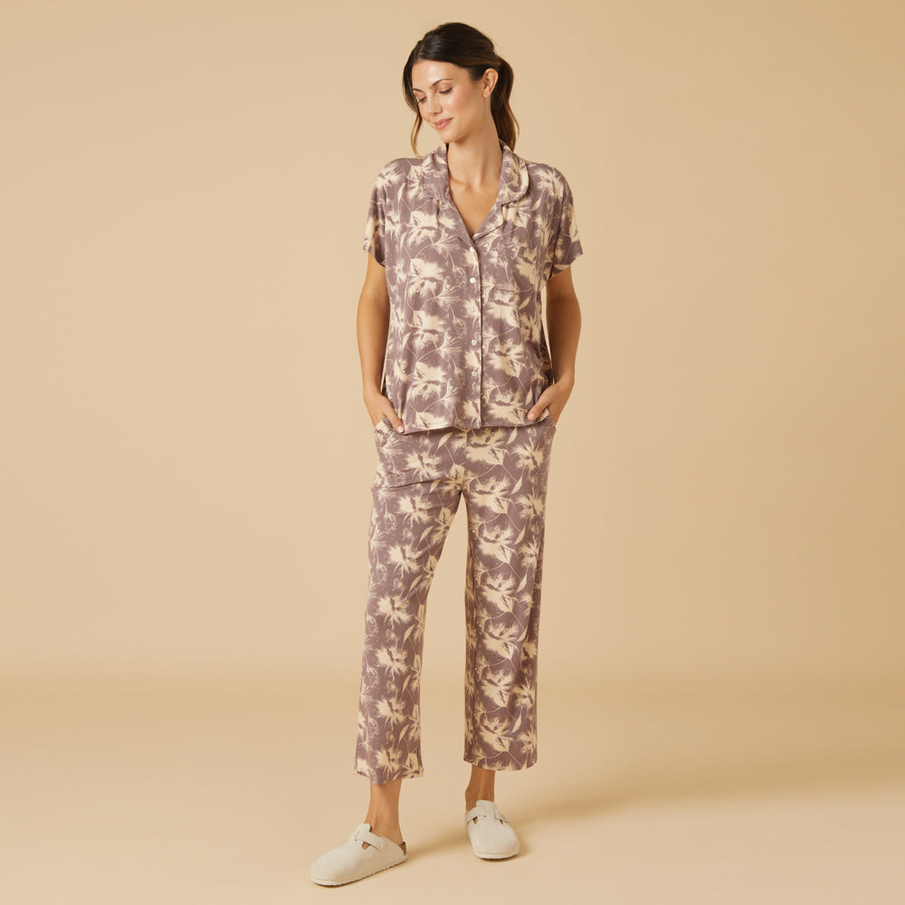 Caftan Top Cropped Pant Set