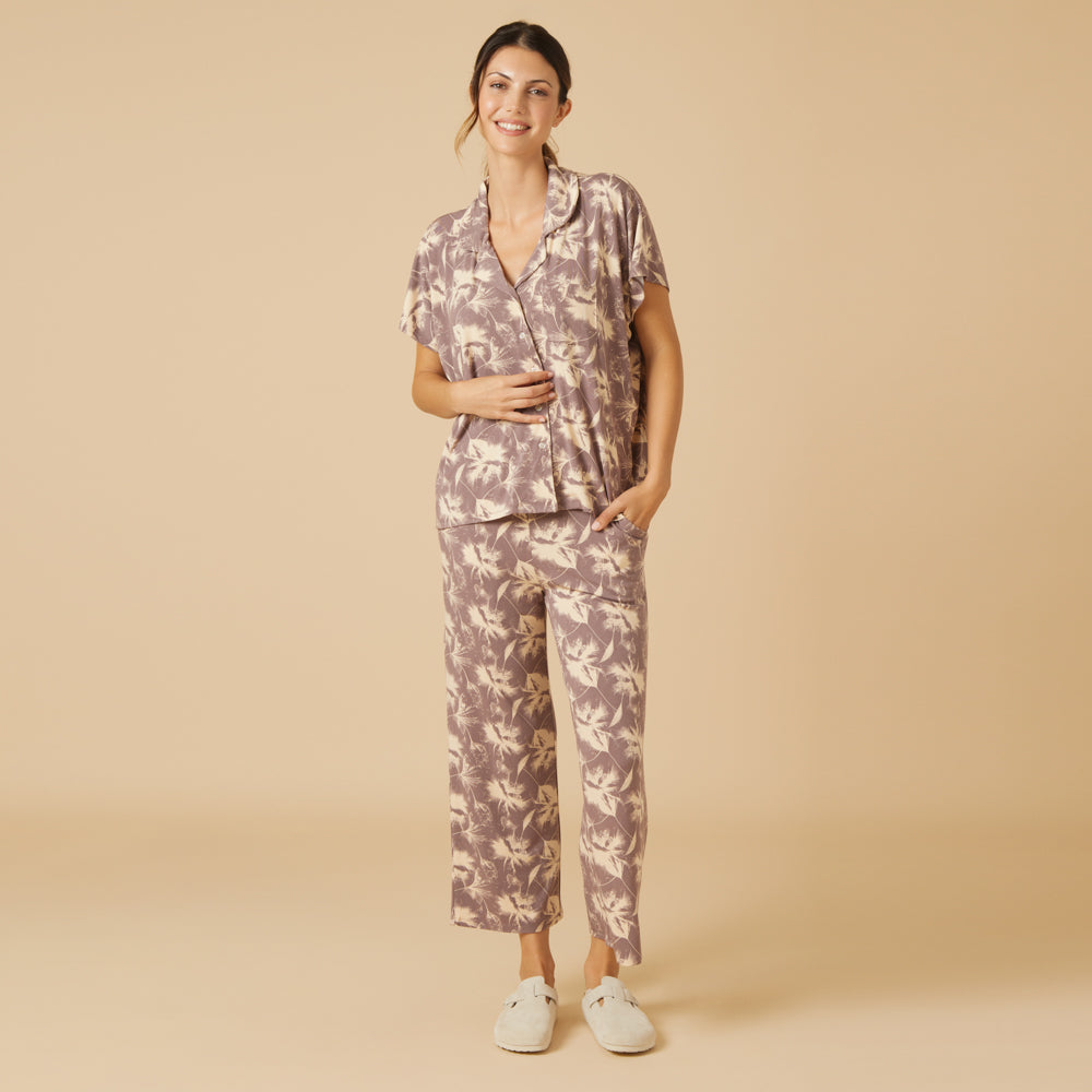 Caftan Top Cropped Pant Set