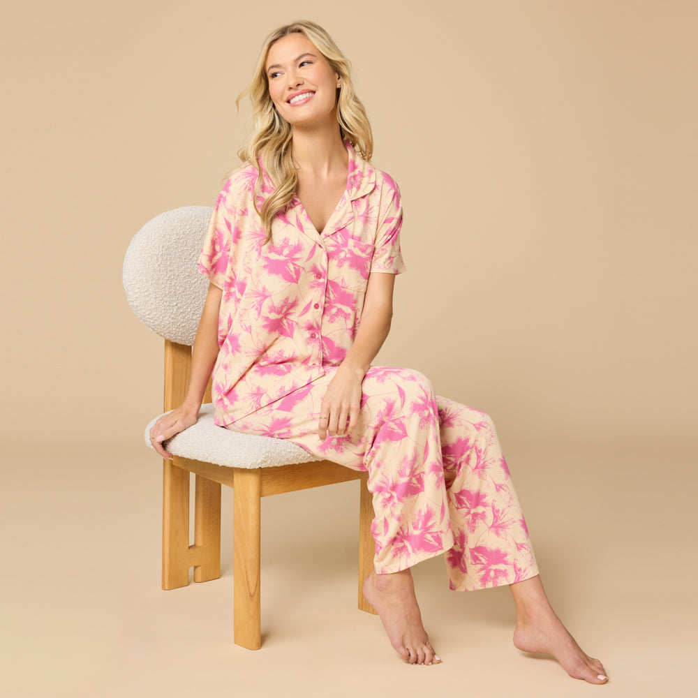 Caftan Top Cropped Pant Set