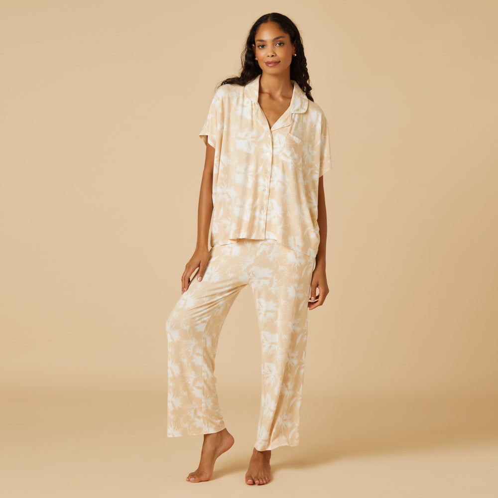 Caftan Top Cropped Pant Set