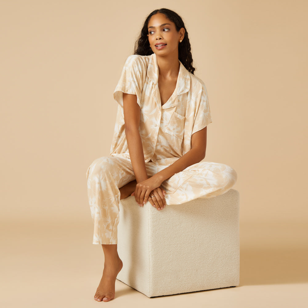 Caftan Top Cropped Pant Set