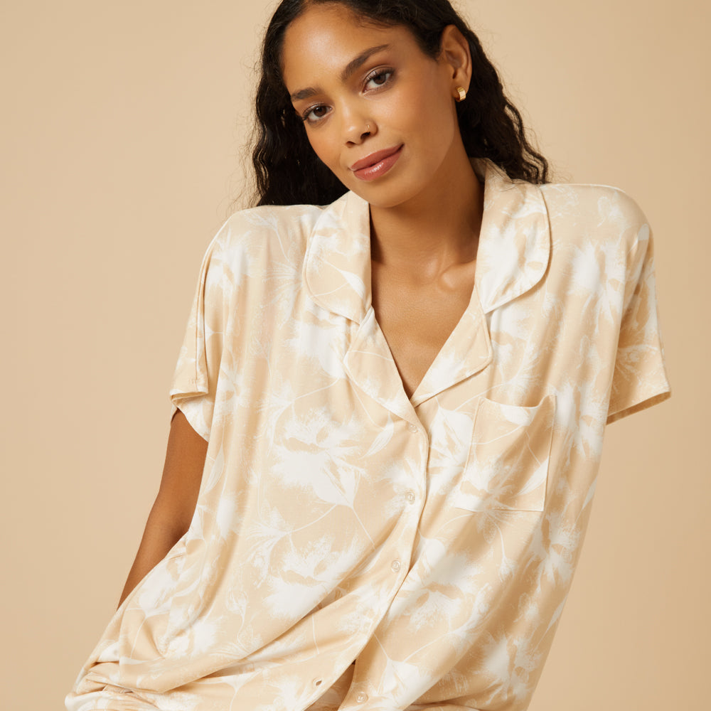 Caftan Top Cropped Pant Set