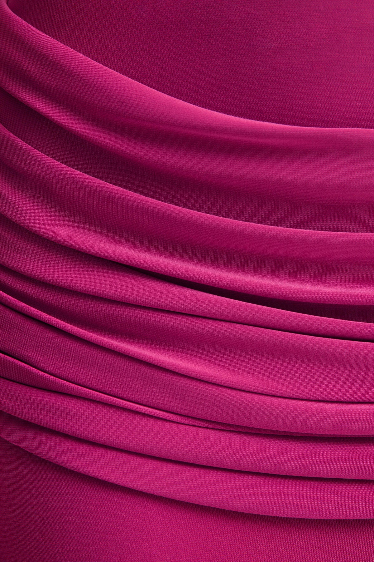 Graciella | Hot Pink Bandeau Maxi Dress With Draped Detailing And Scarf