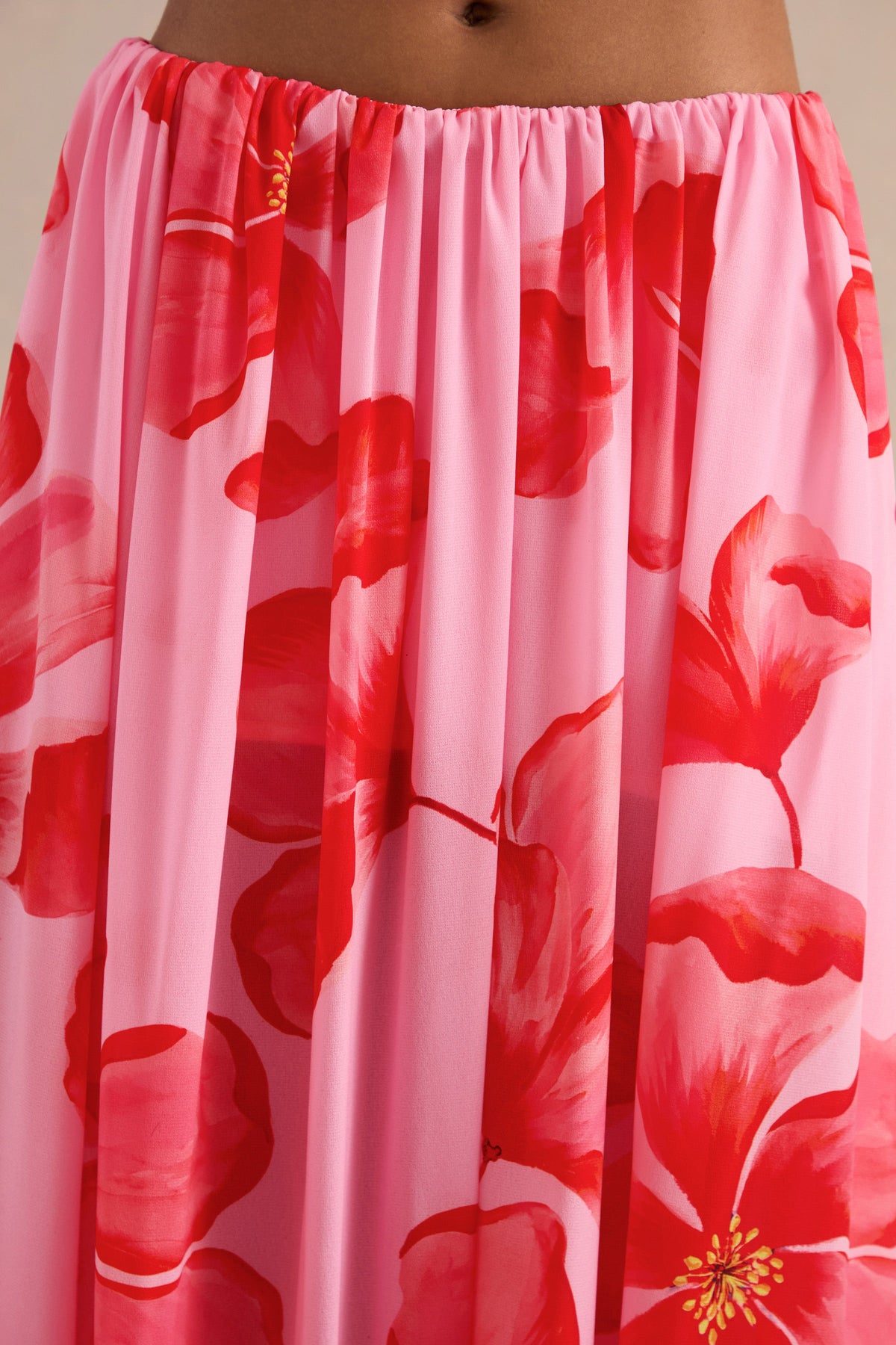 Asella | Pink Chiffon Maxi Skirt