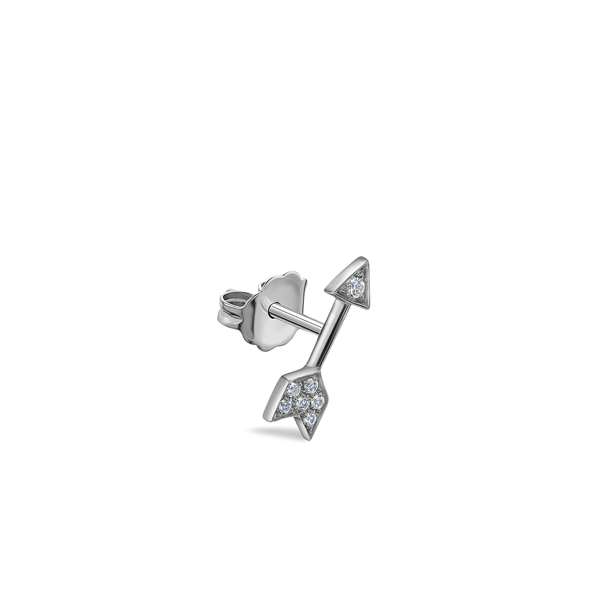 Diamond Arrow Stud Earring