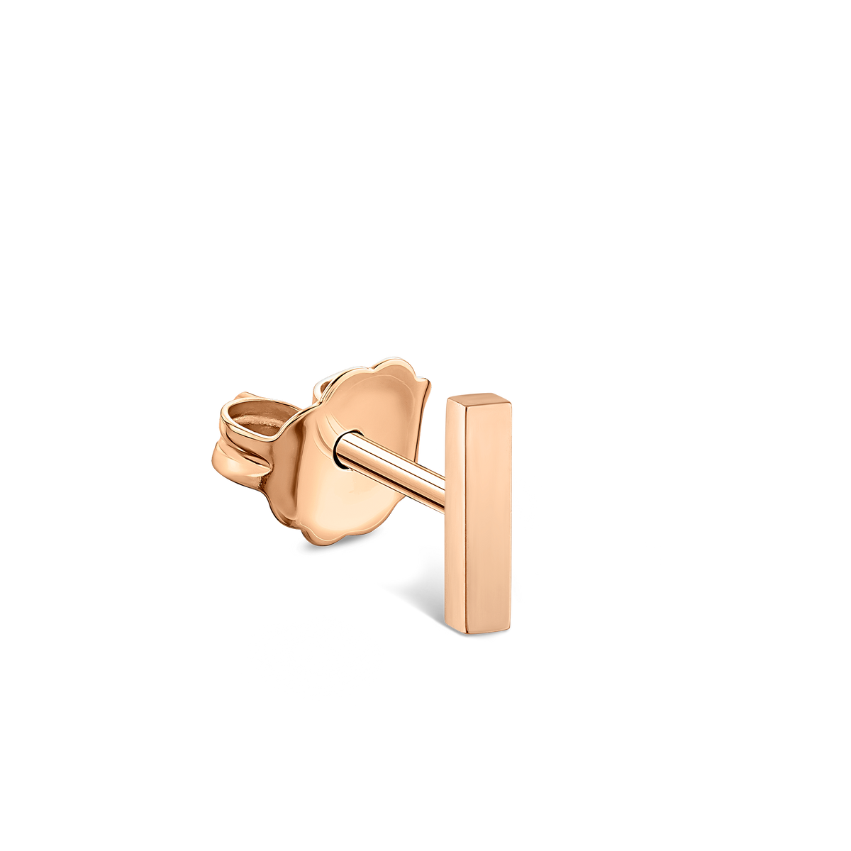 Polished Square Bar Stud Earring