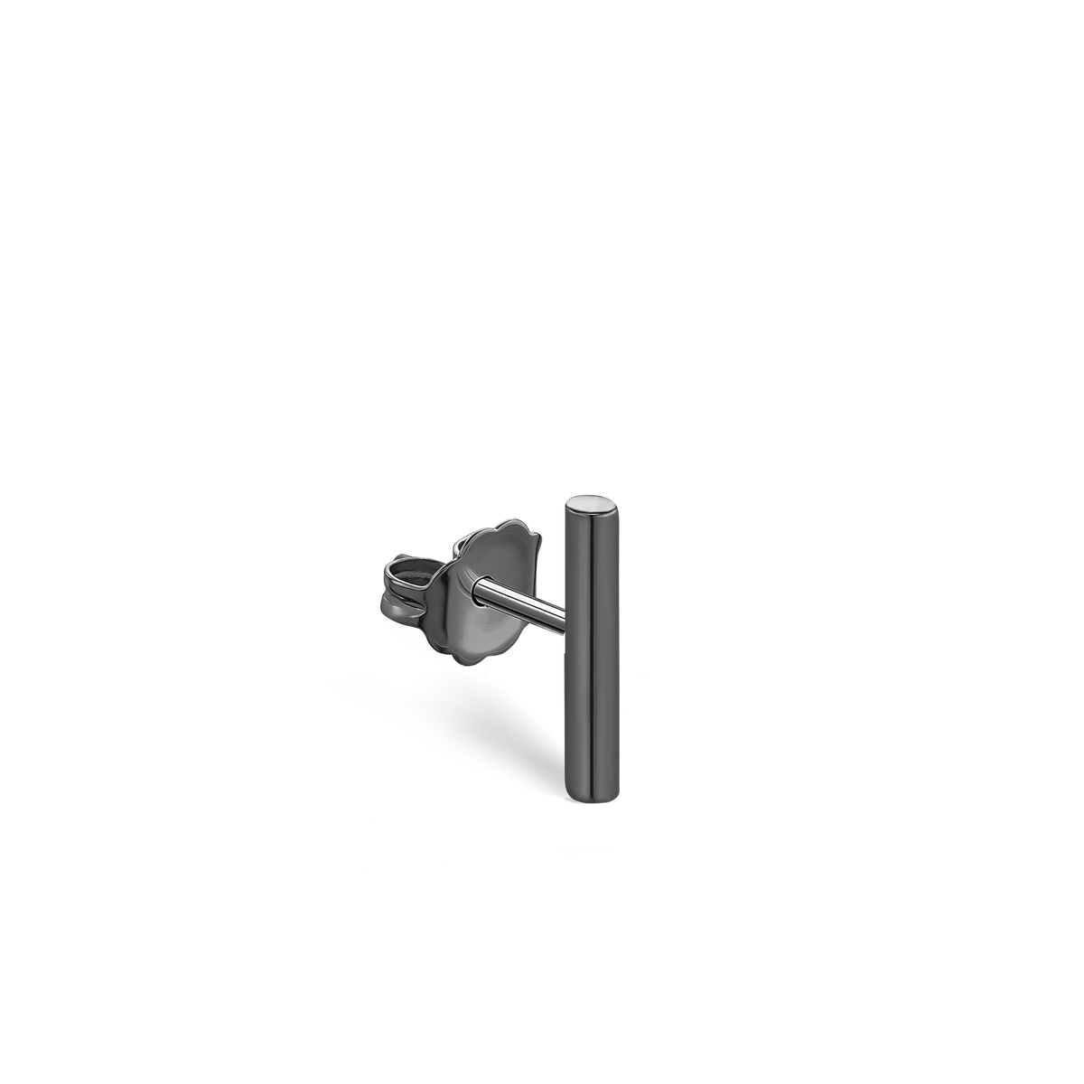 Polished Round Bar Stud Earring