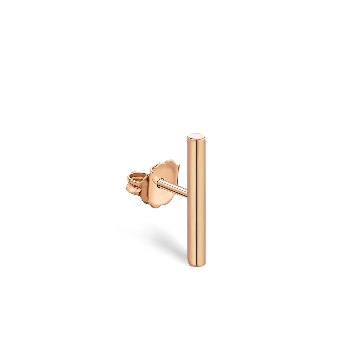 Polished Round Bar Stud Earring