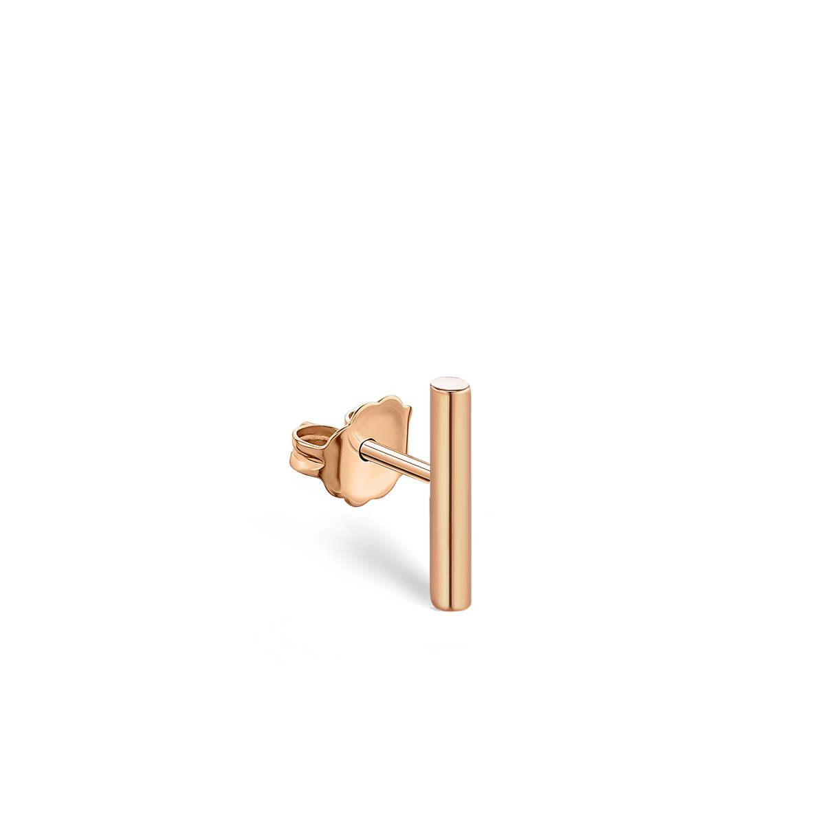 Polished Round Bar Stud Earring
