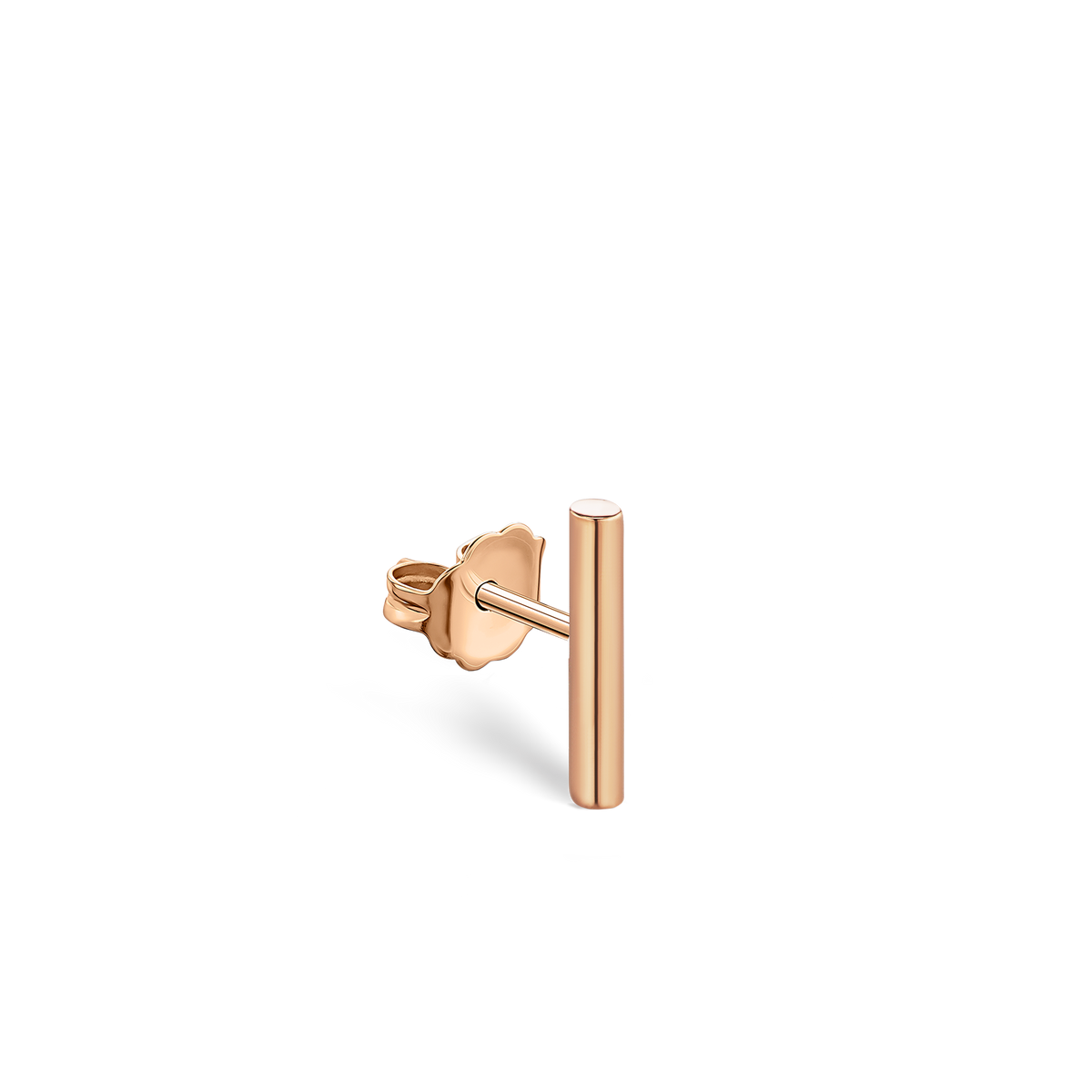 Polished Round Bar Stud Earring
