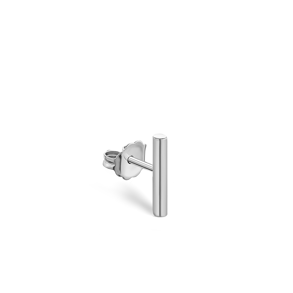 Polished Round Bar Stud Earring