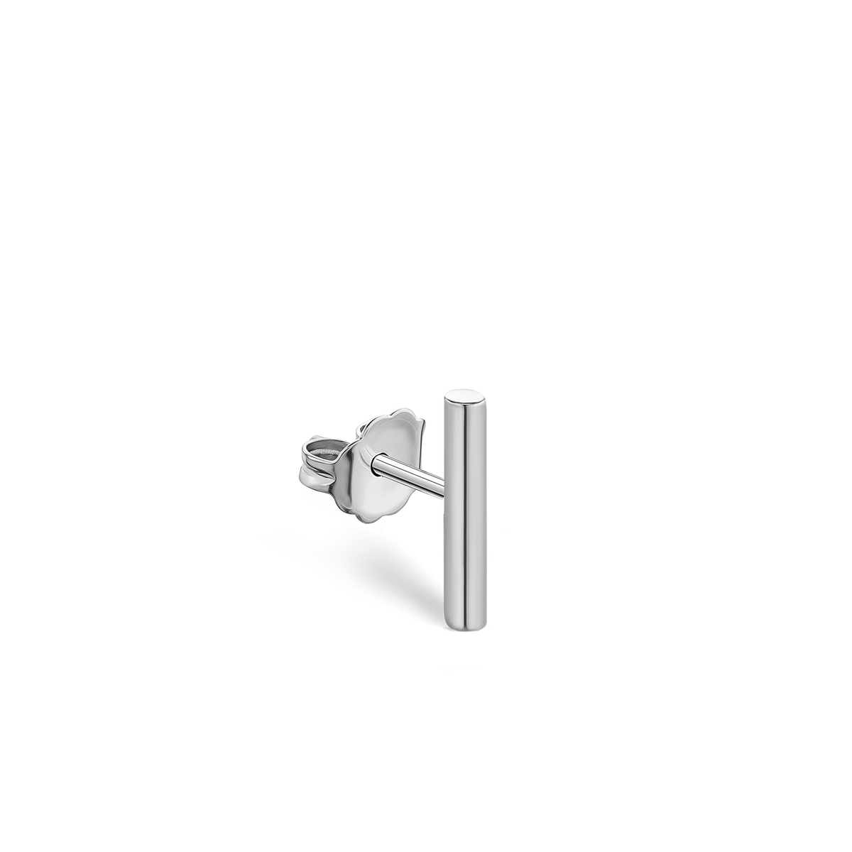 Polished Round Bar Stud Earring