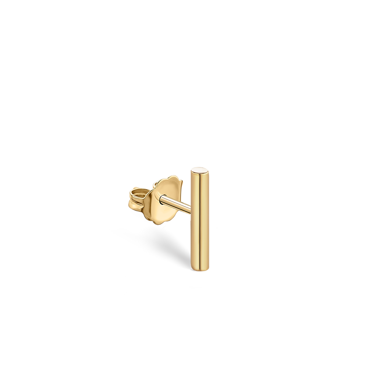 Polished Round Bar Stud Earring