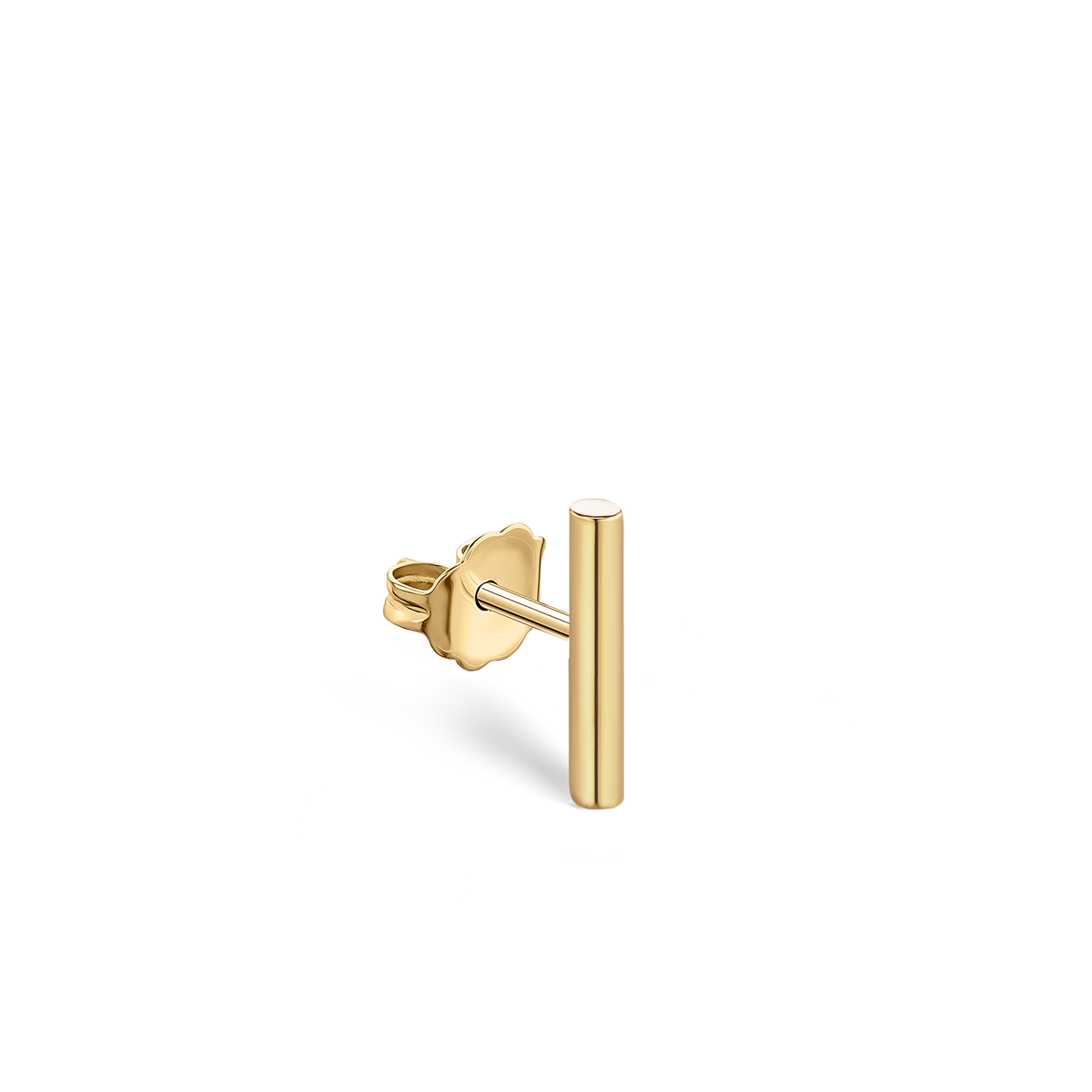 Polished Round Bar Stud Earring
