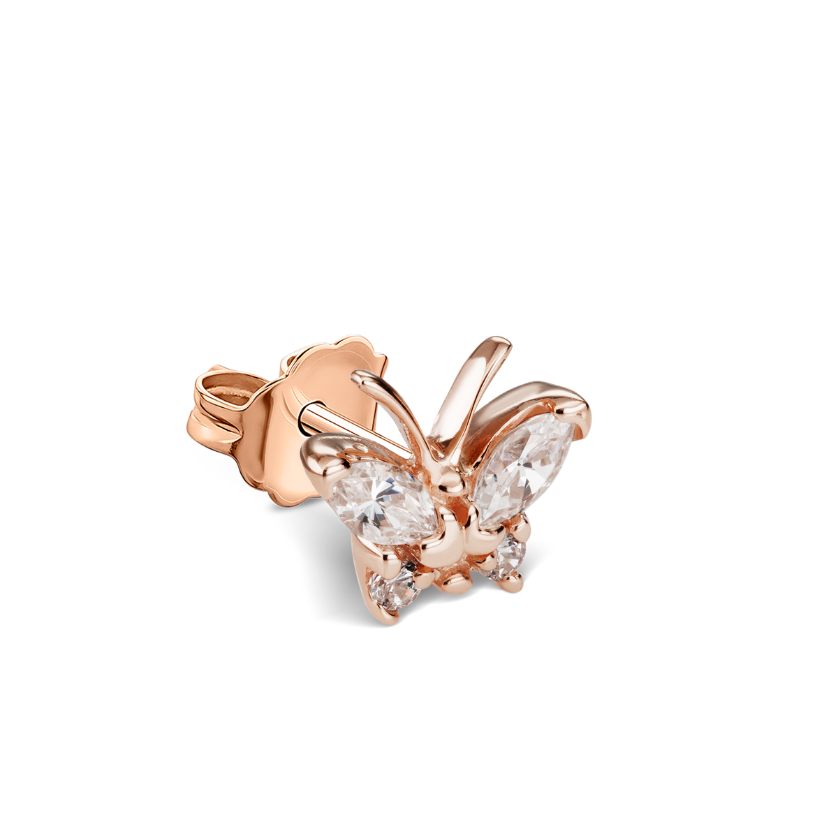 Diamond Marquise Butterfly Stud Earring