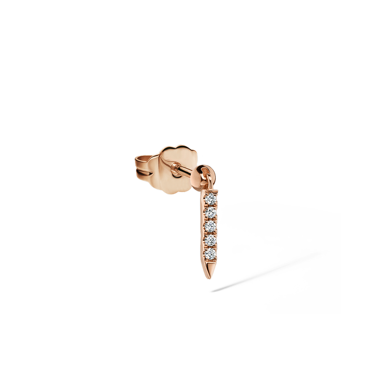 Diamond Eternity Bar Charm Stud Earring