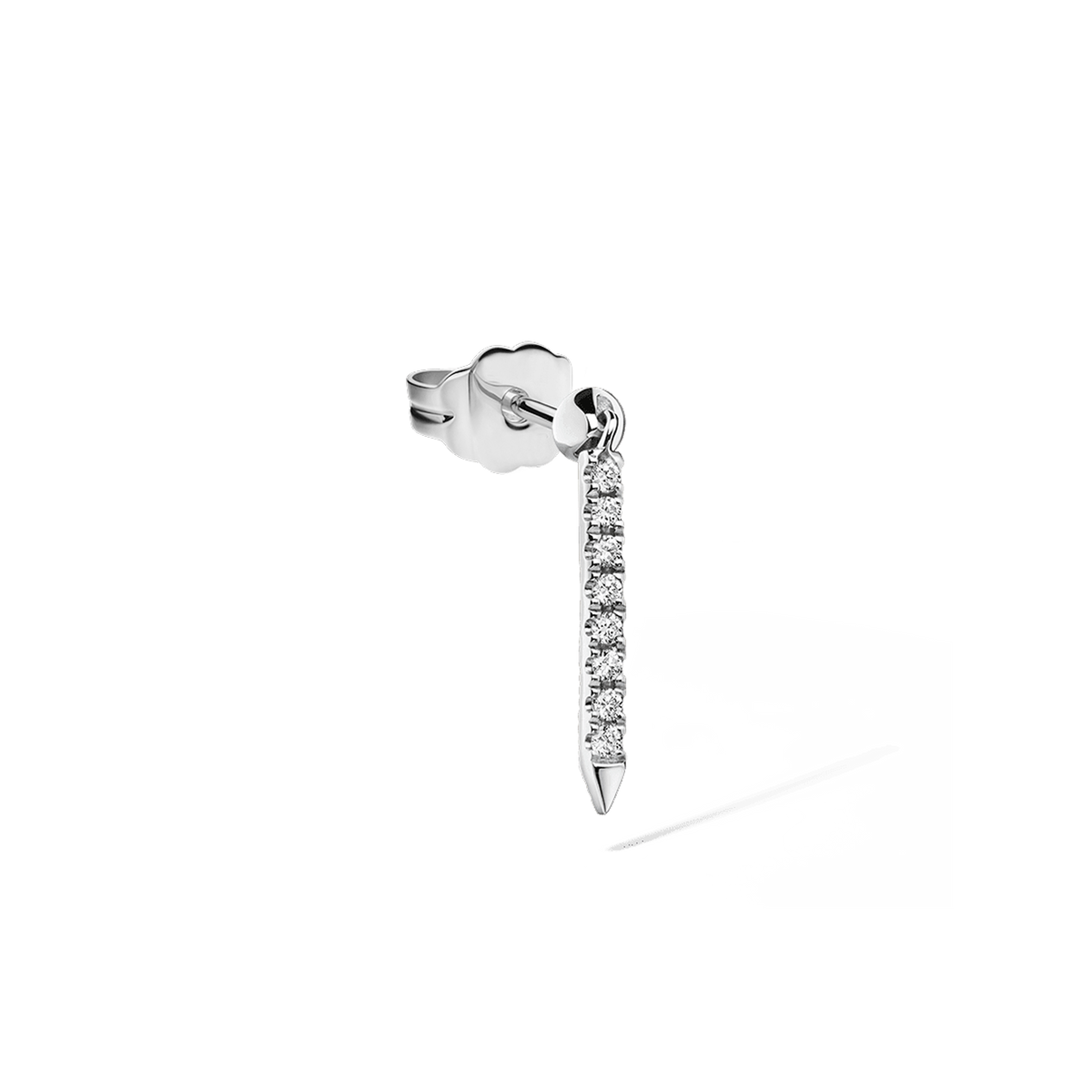 Diamond Eternity Bar Charm Stud Earring