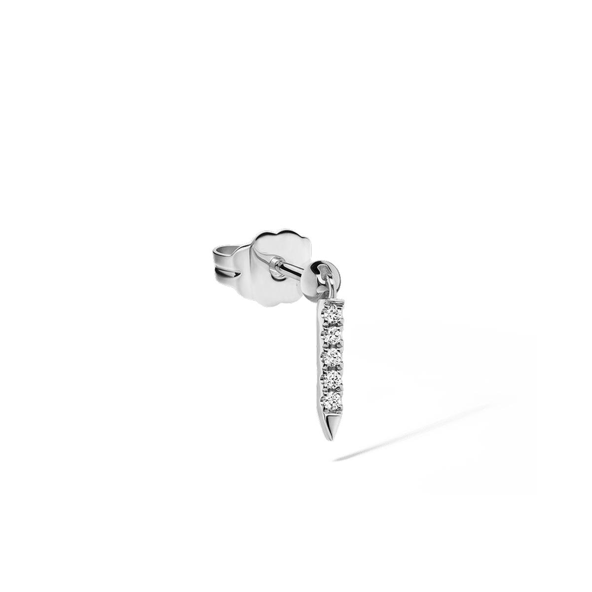 Diamond Eternity Bar Charm Stud Earring