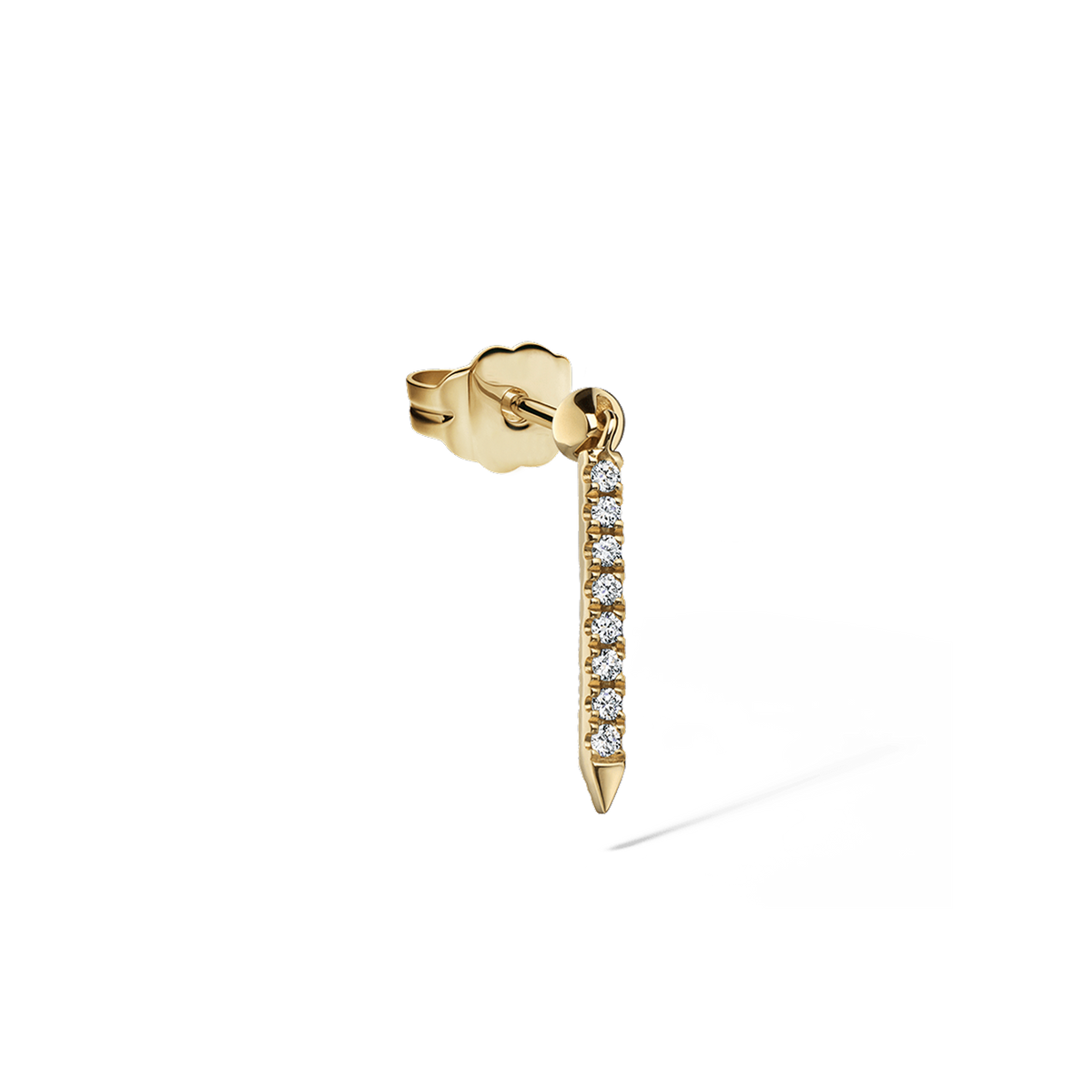 Diamond Eternity Bar Charm Stud Earring
