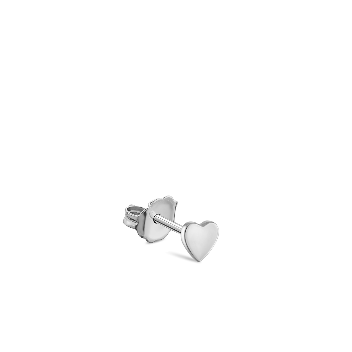 Plain Heart Traditional Stud Earring