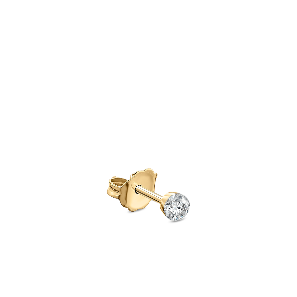 Invisible Set Diamond Stud Earring