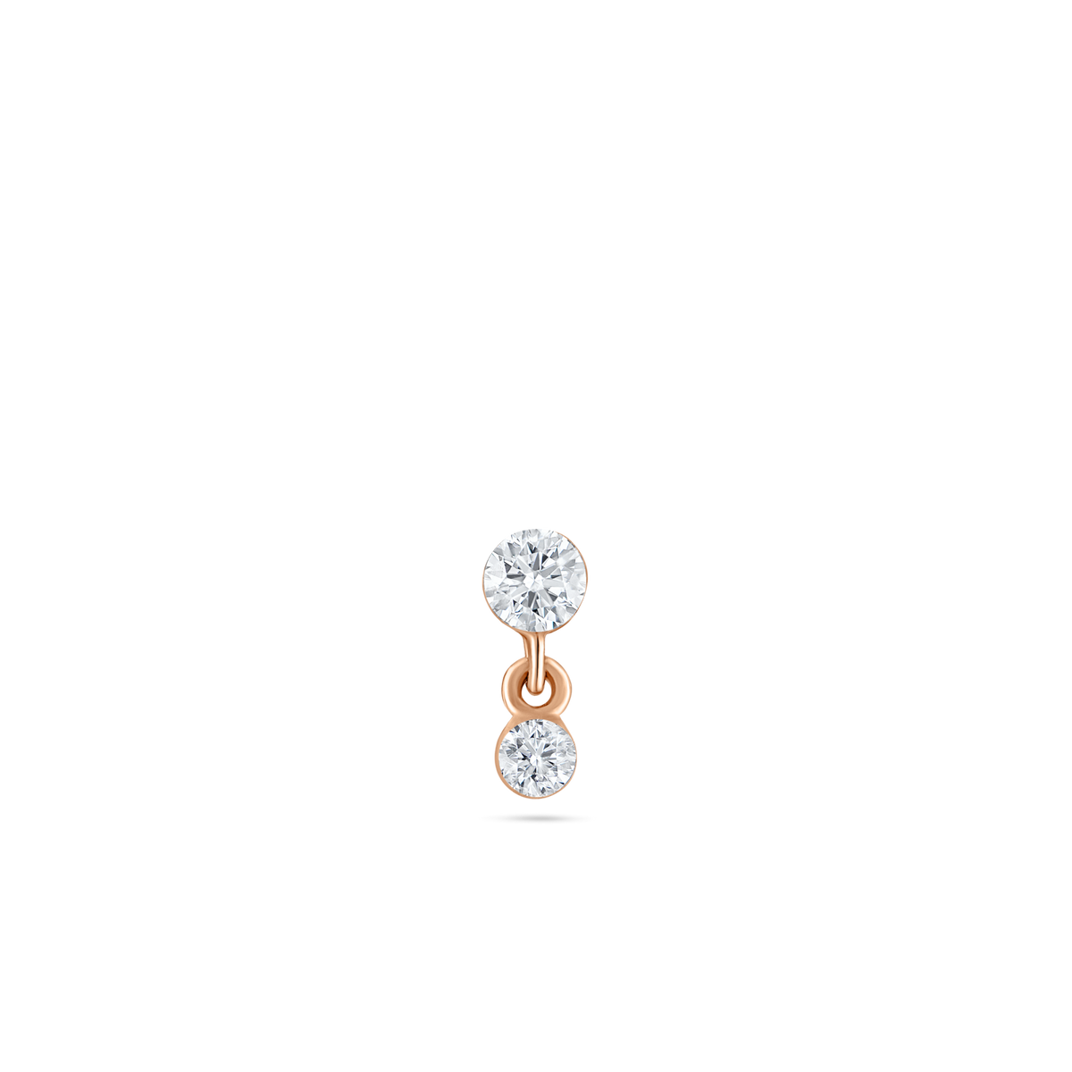 Invisible Set Diamond Dangle Stud Earring